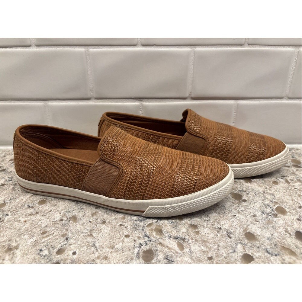 Lauren Ralph Lauren Brown Slip On Jinny‎ Comfort Shoe Sneaker EUC Womens 9.5